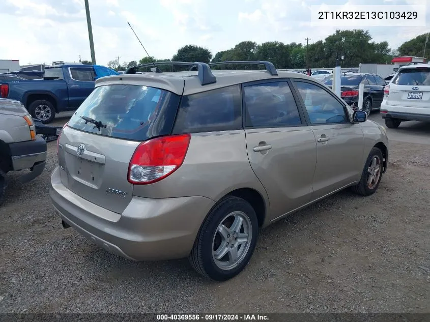 2T1KR32E13C103429 2003 Toyota Matrix Xr