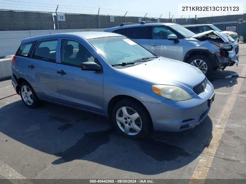 2003 Toyota Matrix Standard VIN: 2T1KR32E13C121123 Lot: 40442085