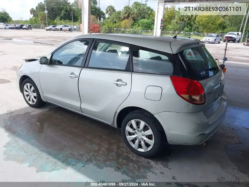 2003 Toyota Matrix Xr VIN: 2T1KR38E93C061101 Lot: 40461098