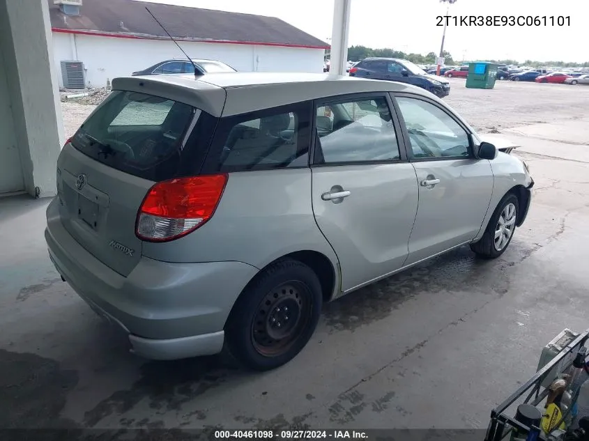 2003 Toyota Matrix Xr VIN: 2T1KR38E93C061101 Lot: 40461098