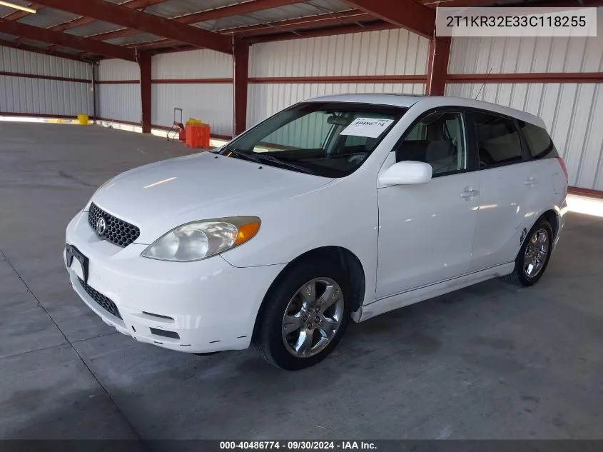 2T1KR32E33C118255 2003 Toyota Matrix Xr