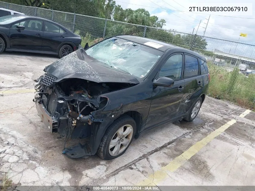 2003 Toyota Corolla Matrix Xr VIN: 2T1LR38E03C067910 Lot: 40540073