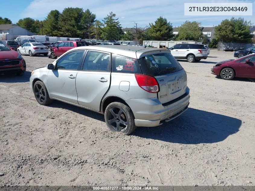 2003 Toyota Matrix Xr VIN: 2T1LR32E23C043469 Lot: 40557277