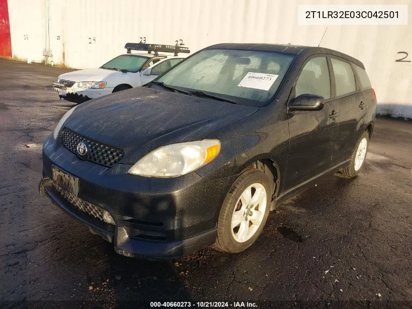 2003 Toyota Matrix Xr VIN: 2T1LR32E03C042501 Lot: 40660273