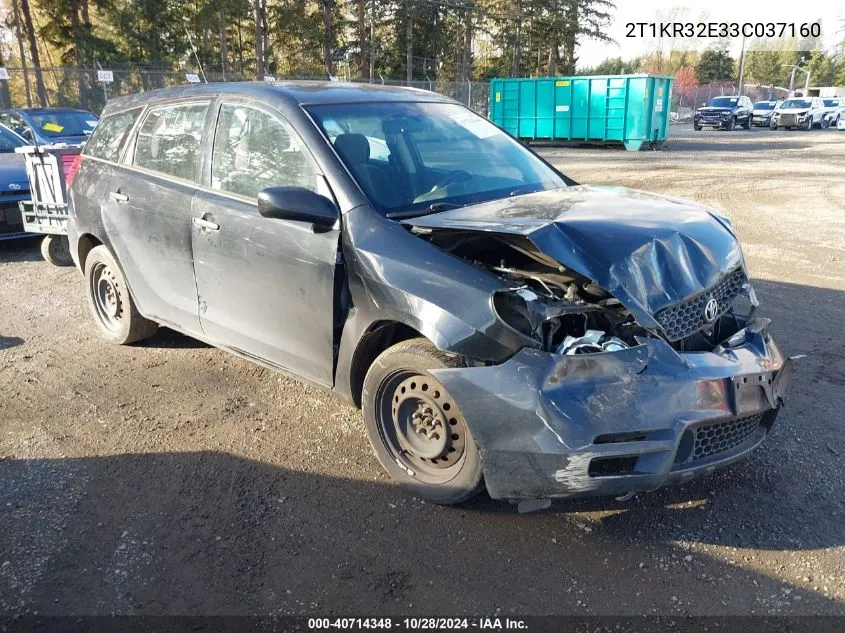 2003 Toyota Matrix Standard VIN: 2T1KR32E33C037160 Lot: 40714348