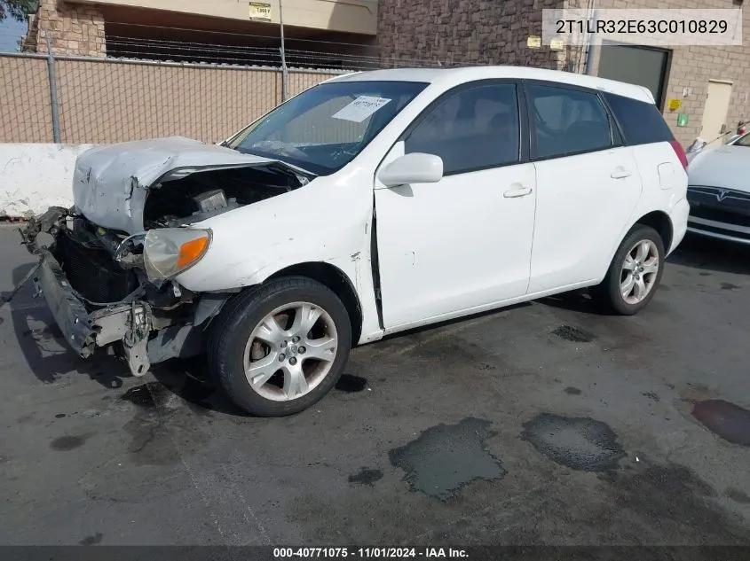 2003 Toyota Matrix Xr VIN: 2T1LR32E63C010829 Lot: 40771075