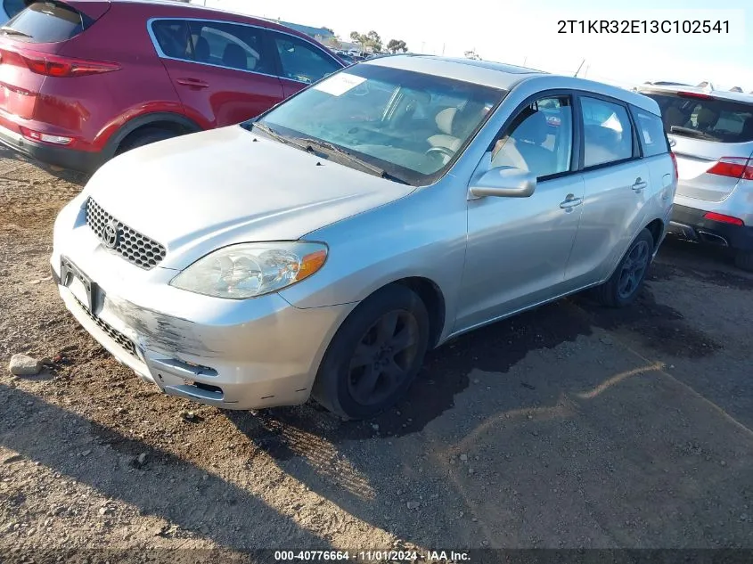 2003 Toyota Matrix Xr VIN: 2T1KR32E13C102541 Lot: 40776664