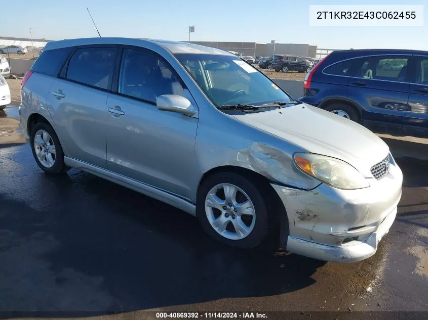 2T1KR32E43C062455 2003 Toyota Matrix Xr