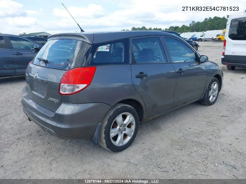 2T1KR32E54C781523 2004 Toyota Matrix Xr