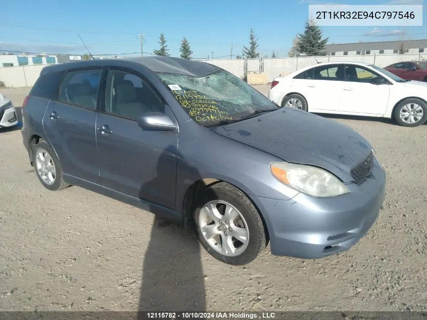 2004 Toyota Corolla Matrix Xr VIN: 2T1KR32E94C797546 Lot: 12115782