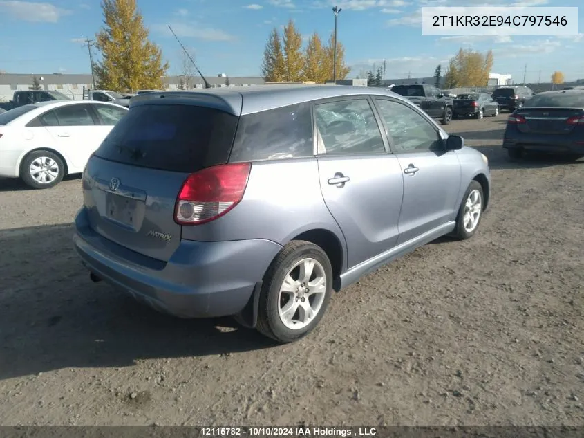 2004 Toyota Corolla Matrix Xr VIN: 2T1KR32E94C797546 Lot: 12115782