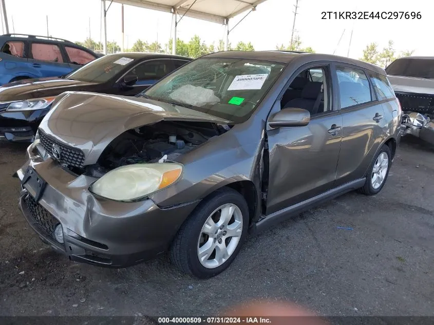 2004 Toyota Matrix Xr VIN: 2T1KR32E44C297696 Lot: 40000509