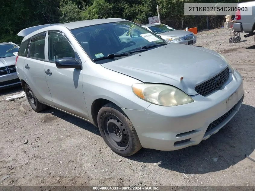 2004 Toyota Matrix Standard VIN: 2T1KR32E54C286903 Lot: 40084333