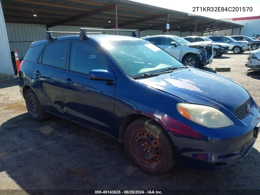 2004 Toyota Matrix Xr VIN: 2T1KR32E84C201570 Lot: 40143625