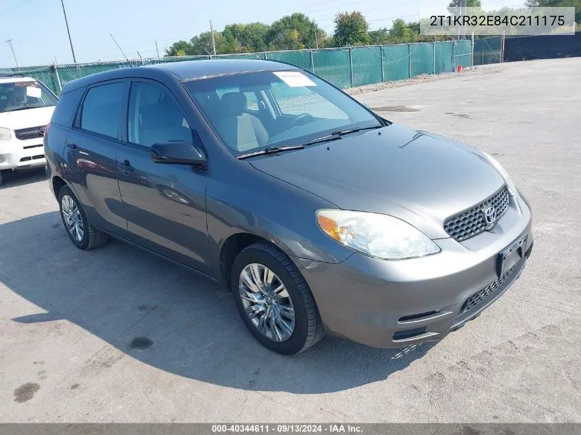 2004 Toyota Matrix Standard VIN: 2T1KR32E84C211175 Lot: 40344611