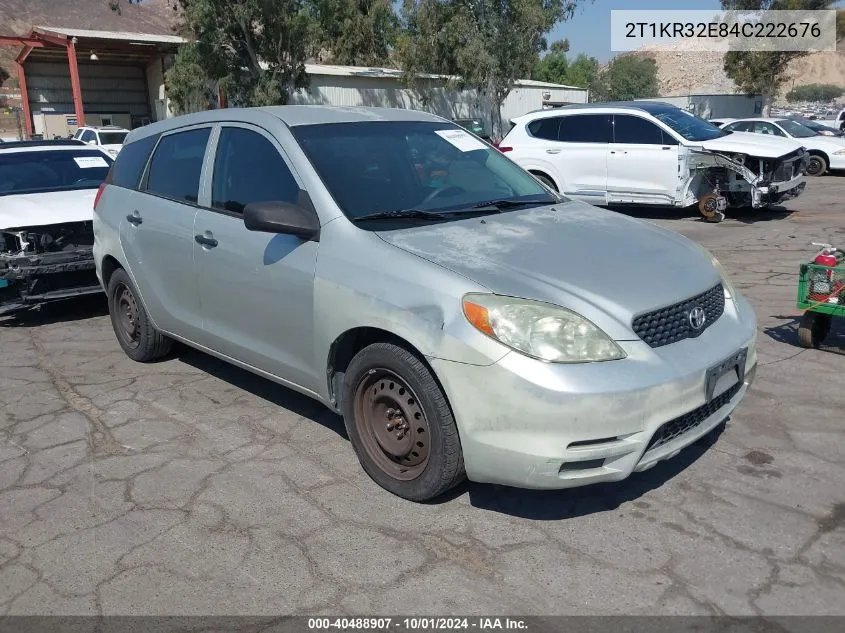 2004 Toyota Matrix Standard VIN: 2T1KR32E84C222676 Lot: 40488907