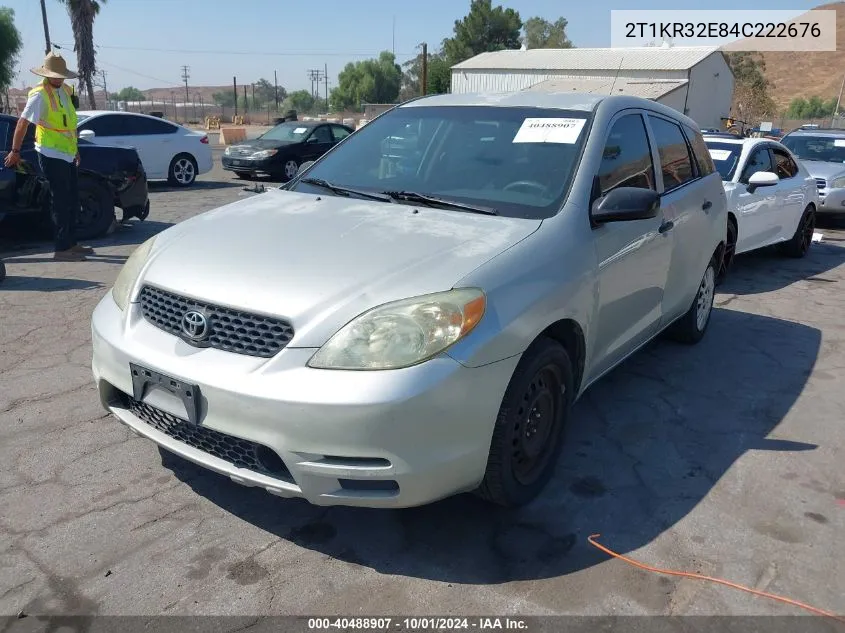 2004 Toyota Matrix Standard VIN: 2T1KR32E84C222676 Lot: 40488907