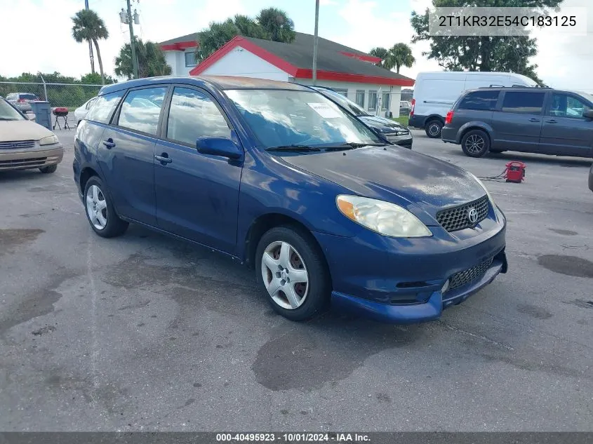 2004 Toyota Matrix Xr VIN: 2T1KR32E54C183125 Lot: 40495923