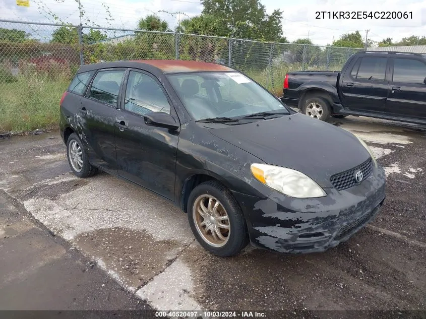 2004 Toyota Matrix Standard VIN: 2T1KR32E54C220061 Lot: 40520497