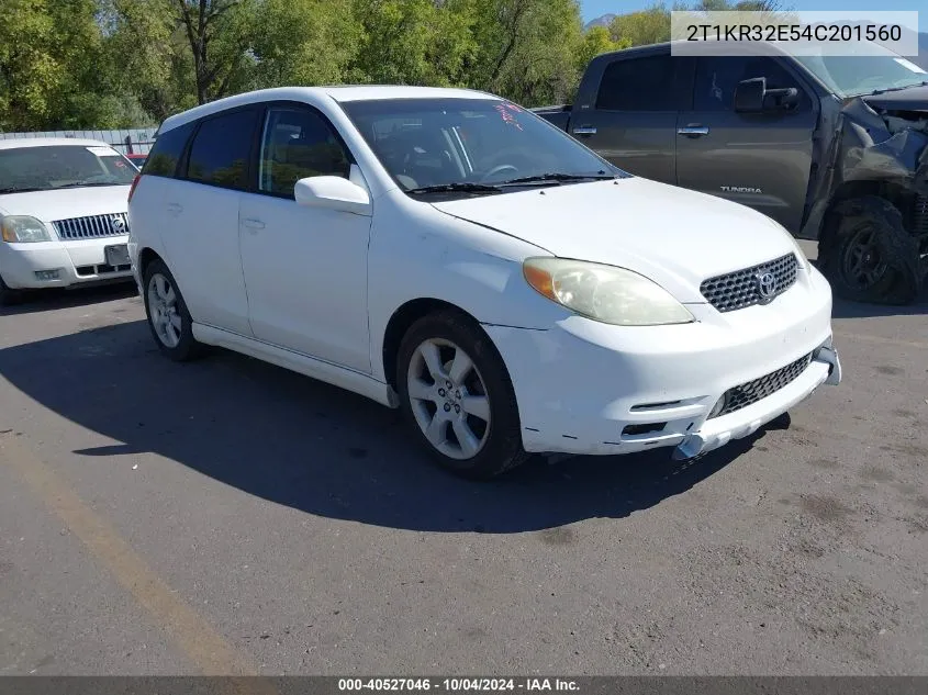 2004 Toyota Matrix Xr VIN: 2T1KR32E54C201560 Lot: 40527046