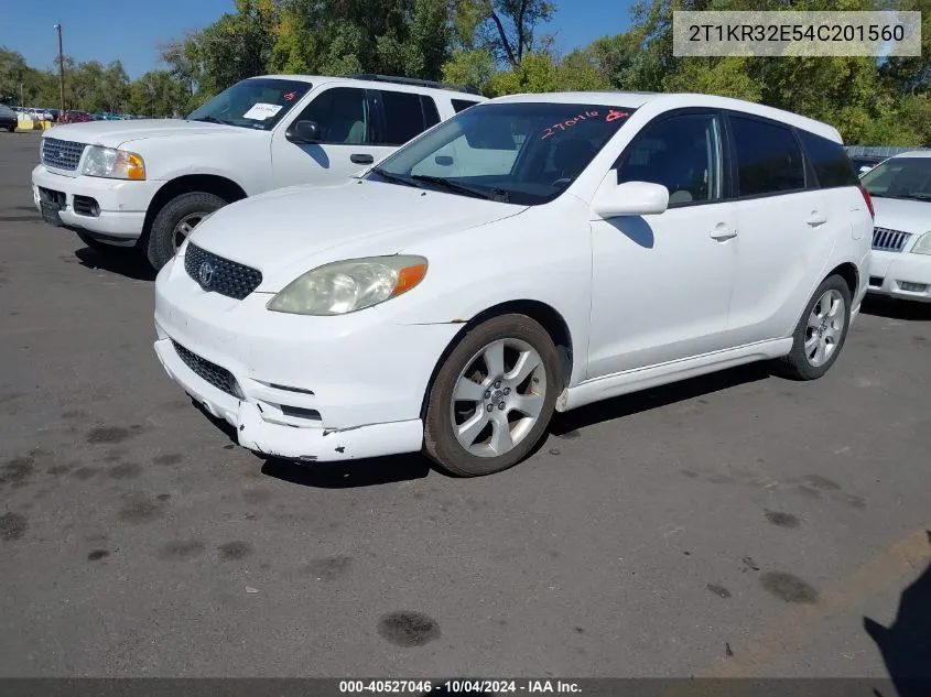 2004 Toyota Matrix Xr VIN: 2T1KR32E54C201560 Lot: 40527046