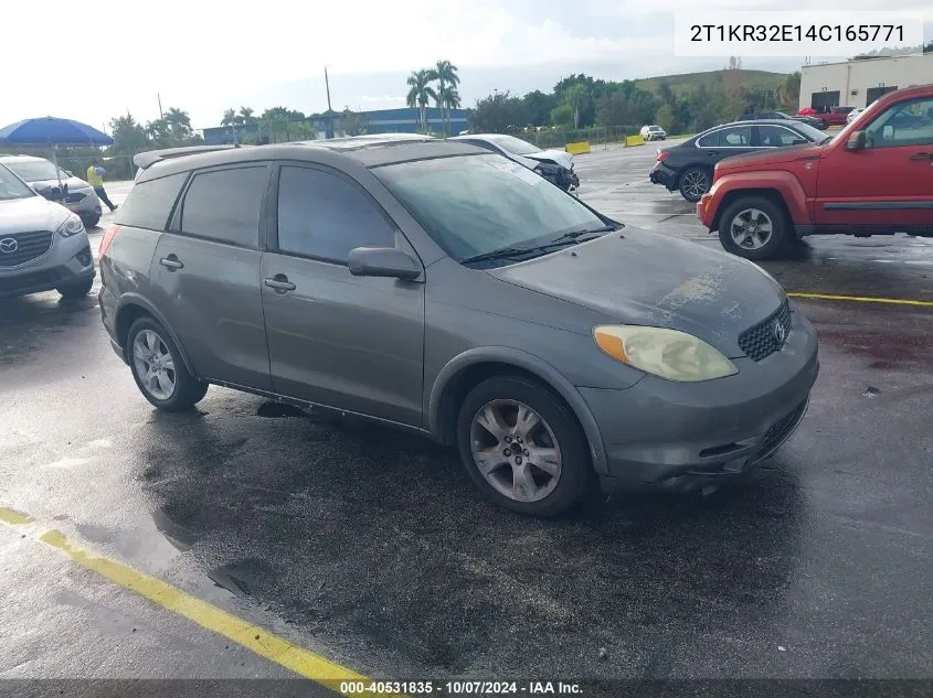 2004 Toyota Matrix Xr VIN: 2T1KR32E14C165771 Lot: 40531835