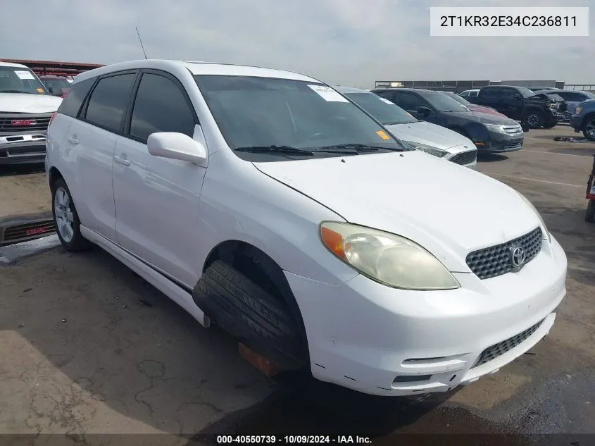 2004 Toyota Matrix Xr VIN: 2T1KR32E34C236811 Lot: 40550739