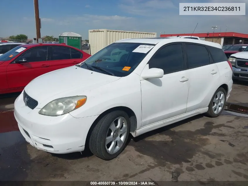 2004 Toyota Matrix Xr VIN: 2T1KR32E34C236811 Lot: 40550739