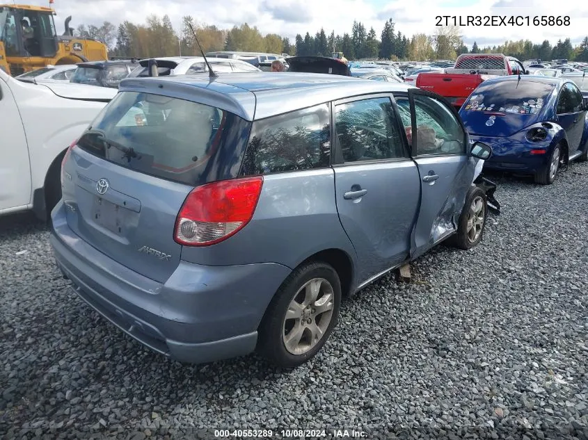 2004 Toyota Matrix Xr VIN: 2T1LR32EX4C165868 Lot: 40553289