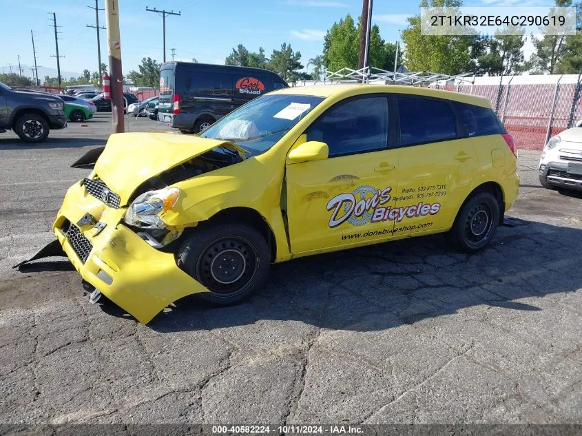 2004 Toyota Matrix Xr VIN: 2T1KR32E64C290619 Lot: 40582224