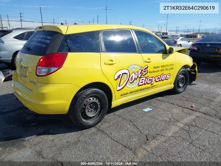 2004 Toyota Matrix Xr VIN: 2T1KR32E64C290619 Lot: 40582224