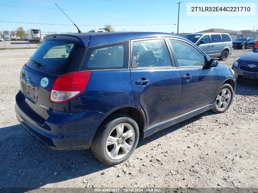 2004 Toyota Matrix Xr VIN: 2T1LR32E44C221710 Lot: 40603537