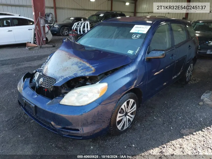 2004 Toyota Matrix Standard VIN: 2T1KR32E54C245137 Lot: 40605625