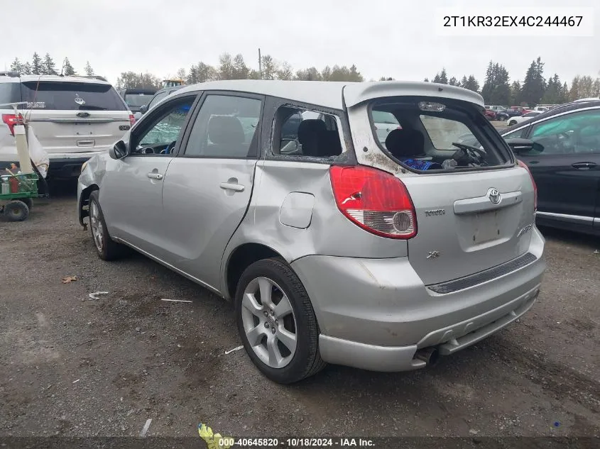 2004 Toyota Matrix Xr VIN: 2T1KR32EX4C244467 Lot: 40645820