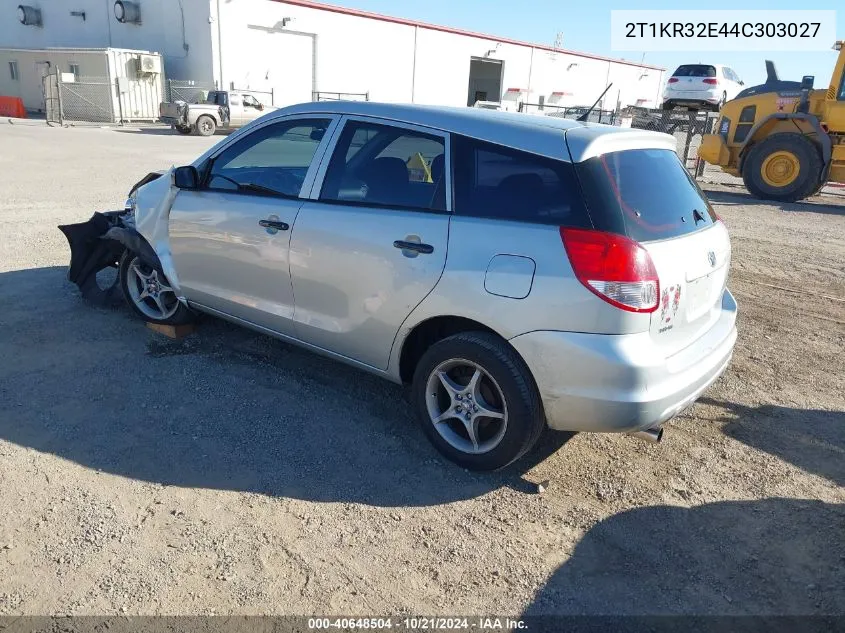 2004 Toyota Matrix Standard VIN: 2T1KR32E44C303027 Lot: 40648504