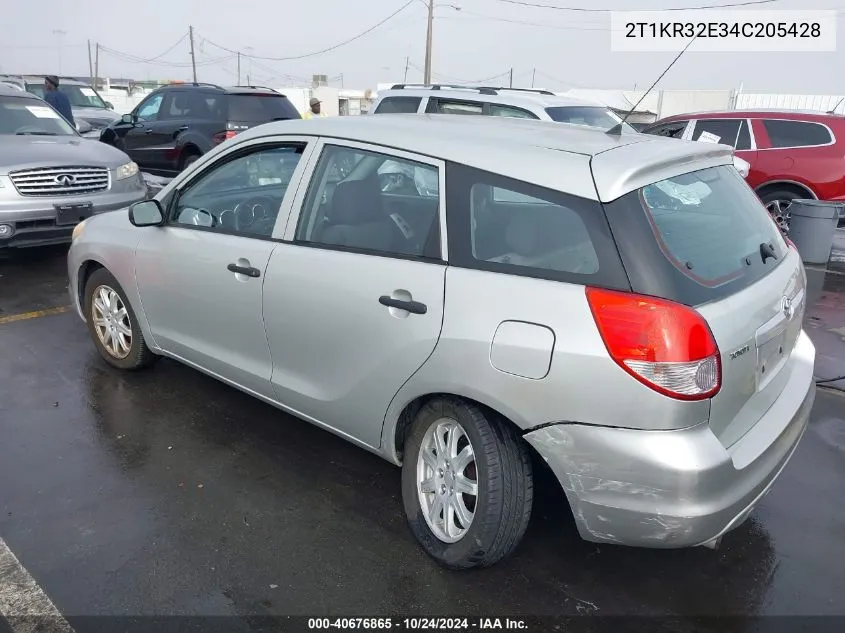 2004 Toyota Matrix Standard VIN: 2T1KR32E34C205428 Lot: 40676865