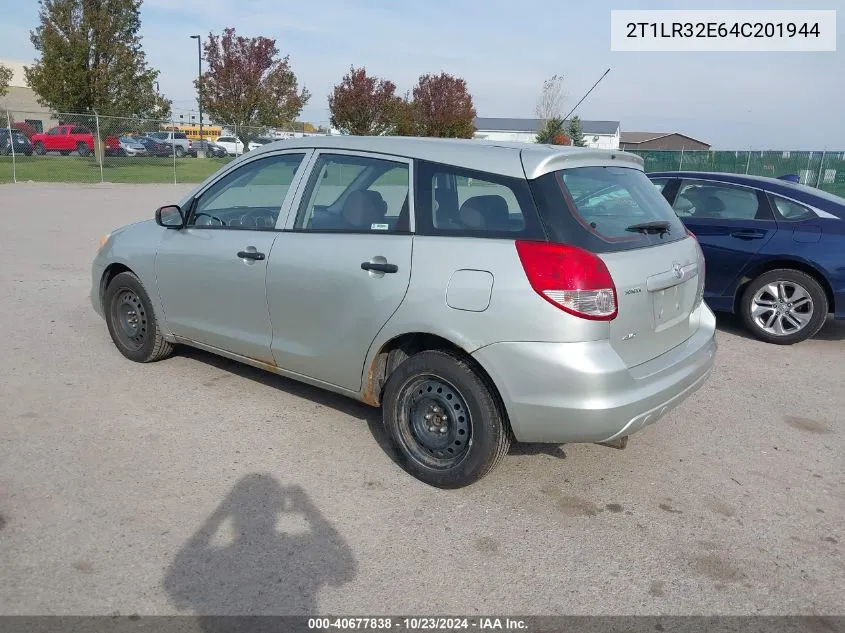 2004 Toyota Matrix Standard VIN: 2T1LR32E64C201944 Lot: 40677838