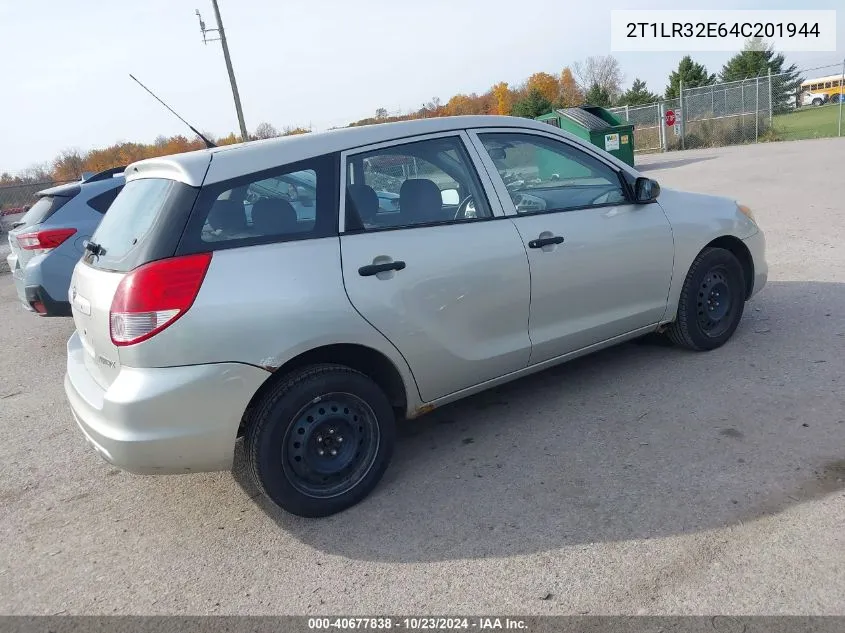 2004 Toyota Matrix Standard VIN: 2T1LR32E64C201944 Lot: 40677838