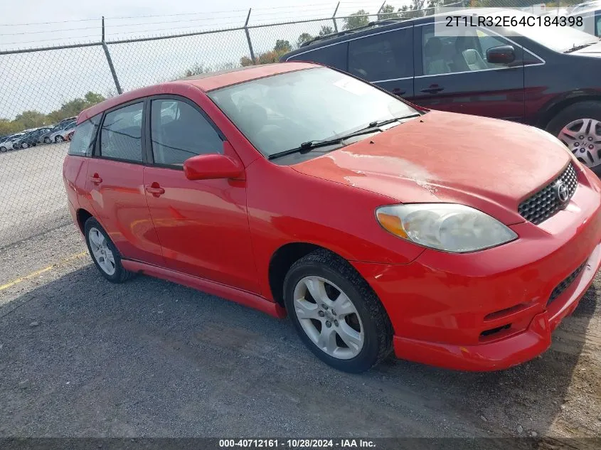 2004 Toyota Matrix Xr VIN: 2T1LR32E64C184398 Lot: 40712161