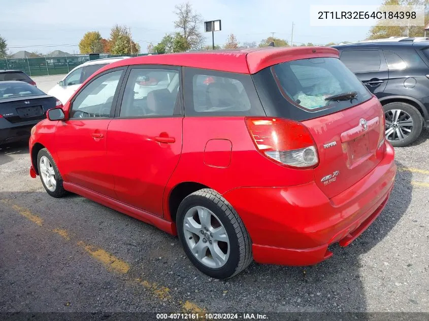 2T1LR32E64C184398 2004 Toyota Matrix Xr