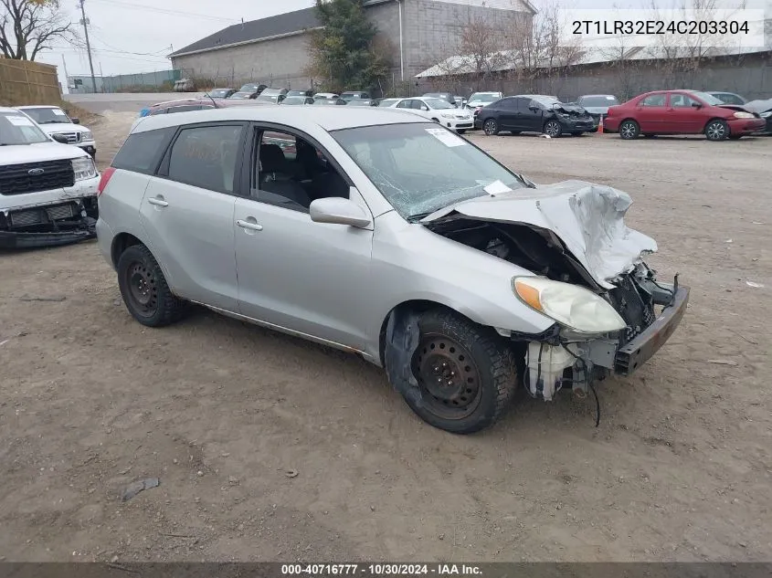 2004 Toyota Matrix Xr VIN: 2T1LR32E24C203304 Lot: 40716777