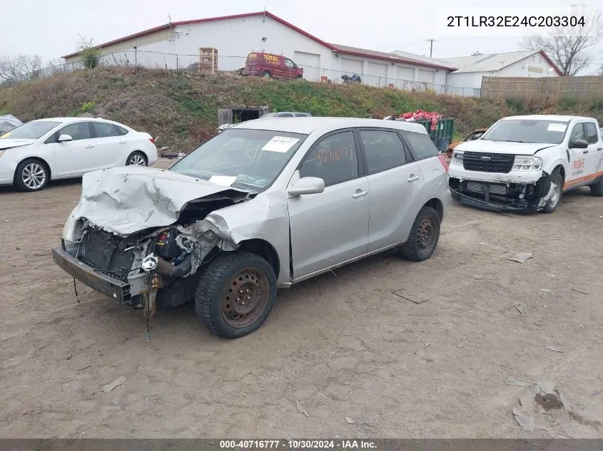 2004 Toyota Matrix Xr VIN: 2T1LR32E24C203304 Lot: 40716777