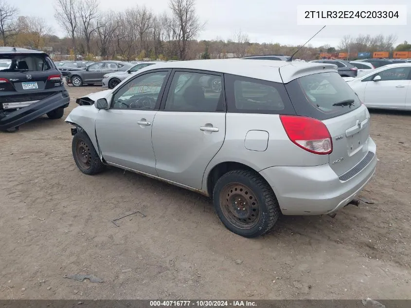 2004 Toyota Matrix Xr VIN: 2T1LR32E24C203304 Lot: 40716777