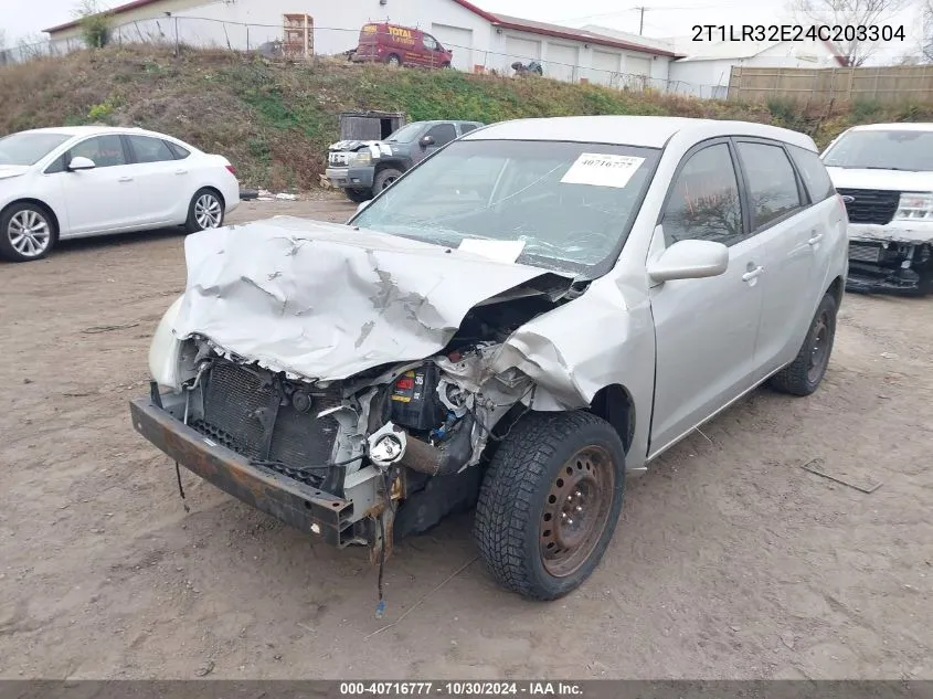 2004 Toyota Matrix Xr VIN: 2T1LR32E24C203304 Lot: 40716777