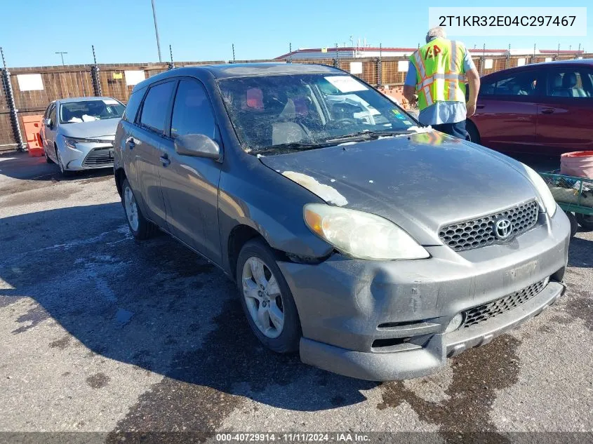 2004 Toyota Matrix Xr VIN: 2T1KR32E04C297467 Lot: 40729914