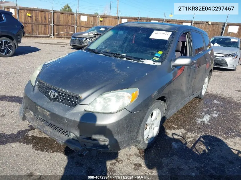 2004 Toyota Matrix Xr VIN: 2T1KR32E04C297467 Lot: 40729914