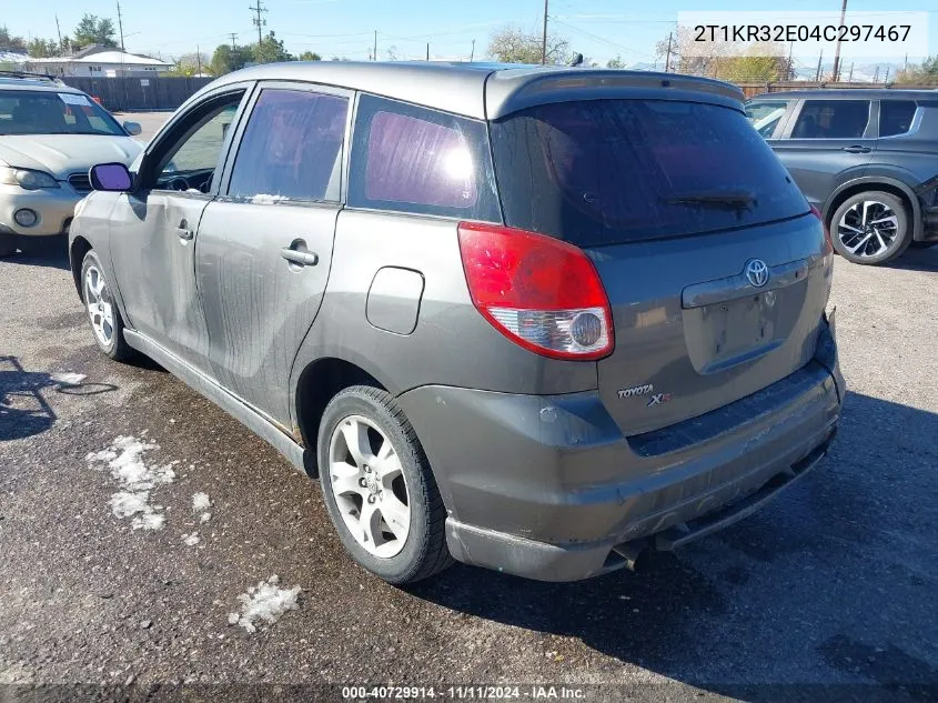 2004 Toyota Matrix Xr VIN: 2T1KR32E04C297467 Lot: 40729914