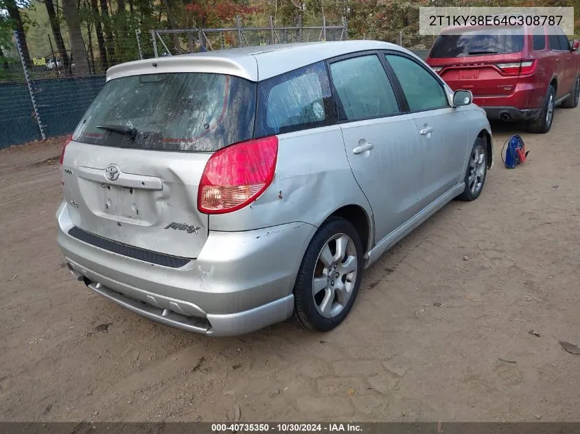 2004 Toyota Matrix Xrs VIN: 2T1KY38E64C308787 Lot: 40735350