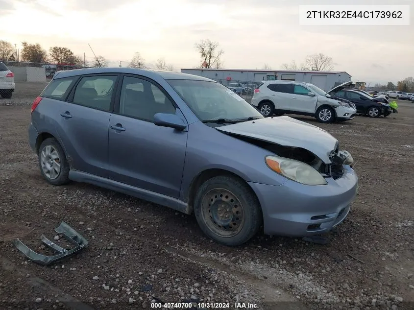 2004 Toyota Matrix Xr VIN: 2T1KR32E44C173962 Lot: 40740700