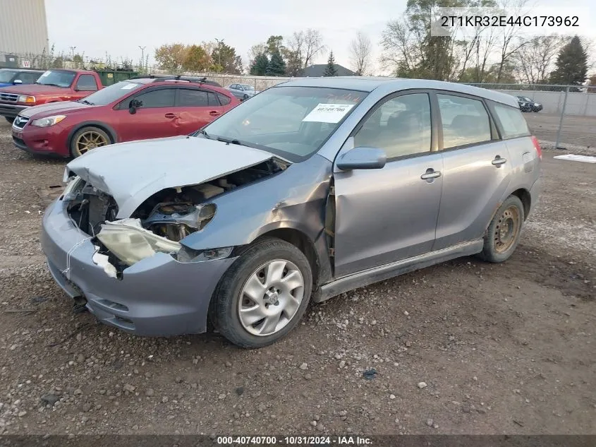 2004 Toyota Matrix Xr VIN: 2T1KR32E44C173962 Lot: 40740700